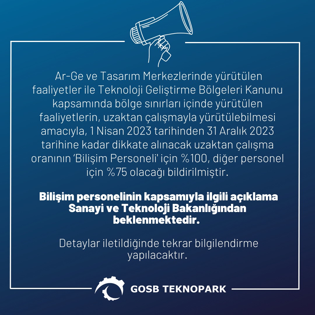GOSB Teknopark Duyuru